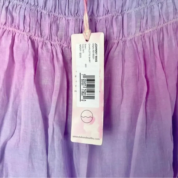 Johnny Was Pink Tie Dye Charlotte Midi Skirt L - Picture 4 of 7